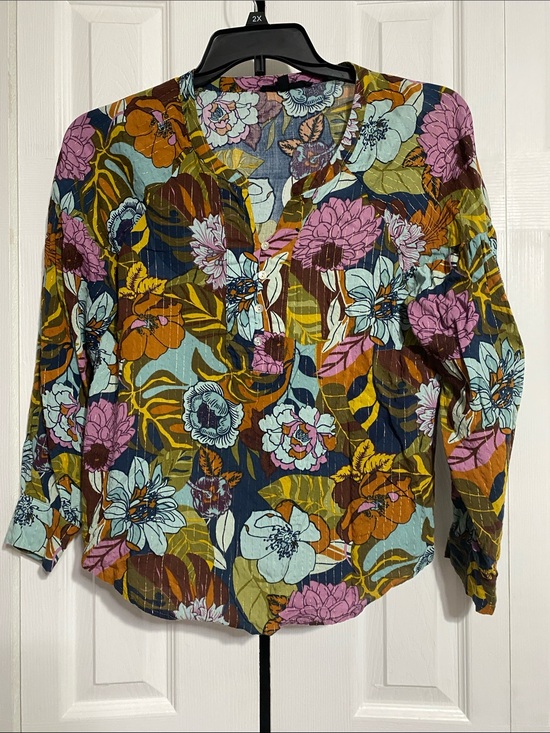 Jane and Delancey Tops - PRETTY Jane and Delancey Tropical Floral Blouse top shirt Size SMALL